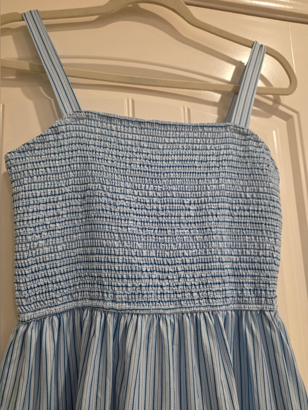 Commense Blue Perfect Beach Smocked Maxi Dress NWT Large - Picture 3 of 8